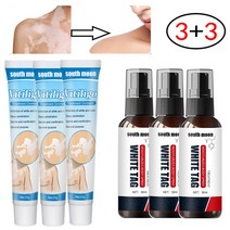 3 흰 반점 연고+3 흰 반점 에센스 Vitiligo Treatment 백반증 분무, 3+3