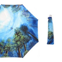 명화 3단 양산 [숲속 하늘] [L1010]