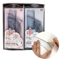1500 레이지스타 말랑자세트 16개입 1박스-말랑한 삼각자 각도기 자 세트