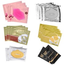 CCbeauty 콜라겐 20팩 크리스탈 립 마스크 아이 노즈 블랙헤드 케어 젤 믹스 패키지 수분 보습 에센스 죽은 피부 제거 갈라짐 방지 패드 건조한 입술용