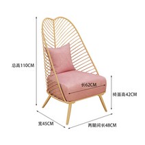 가정용 디자인의자 철제 발코니 까페철제의자 업소 인테리어 의자 디자인체어 모던 사각 암체어, 06. F