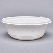 일회용 미니 탕용기 195 파이 국물 탕 쫄면 냉면 칼국수 블랙 화이트, 195미니탕(소/백색) 1100ML(50개), 1개