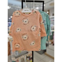 아가방 [동아쇼핑점]#가을이월할인상품# 남자여자아기 공용티셔츠/ 간절기템 /곰돌이 슬러브티 7부티셔츠/ 등원복 활동복 / 보들보들 기본이너템 치치7부나염티셔츠