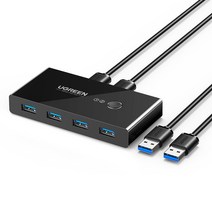 [kvm스위치d sub] 유그린 USB3.0 KVM 스위치 4포트 멀티허브, US216-30768