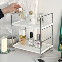 실버랙 화이트 2단 데스크 선반 모듈느낌 소품선반 툴랙