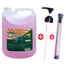 대용량 물비누 레몬향 4000ml + ( 펌프) 미세모치솔(통케이스) 1개 증정