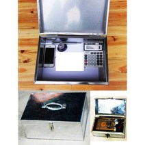 미니금고 개인 미니 가정용 사무용 현금 비밀 보관함, 양쪽 손잡이 40x30x30 + 작은 자물쇠