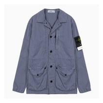 스톤아일랜드 (당일) 22FW 와펜 패치 올드이펙트 블루 오버 자켓 7415439WN V0146