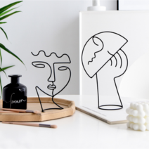 기하학 와이어 철제 스틸 오브제 인테리어 장식, A(S)