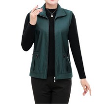 할머니 여름 조끼 여성 어머니 봄 가을 민소매 자켓 5XL 빅사이즈