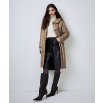 MARIE CLAIRE 덤블 배색 빅 카라 물결 패딩 MACDPD06MA