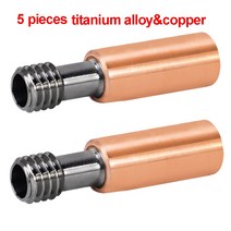 킹룬 KINGROON-CR10 스로트 올 메탈 티타늄 합금 히트 브레이크 CR10 엔더 3 용 V6 압출을 통한 장거리 보우덴 튜브, 01 5pcs Titanium Copper