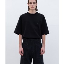 INSILENCE 니티드 리브 스티치 티셔츠 BLACK Knitted Rib Stitch T-shirt