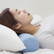 바디연구소 누빔 경추목베개 목디스크 일자목 거북목 경추베개 원통 원형, 도르르 누빔 아이보리