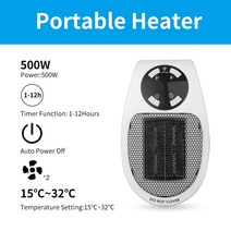 캠핑용 미니 온풍기 800w 500w 휴대용 전기 히터 미니 벽 마운트 홈 오피스 데스크탑 따뜻한 공기 히터 따뜻한 팬 사일런트 원격 빠른 열 온도 조절기, 리모콘으로, 유럽 ​​연합