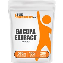 BulkSupplements. com 바코파 추출물 파우더 (바코파 몬니에리) - 뇌 및 기분 지원을 위한 허브 추출물 보, 02 8.80 Ounce (Pack of 1)