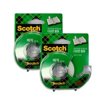 스카치 매직테이프 810 디스펜서 18mm x 30m, 2개