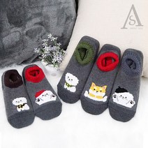 어바웃수 더블 쿠션 두꺼운 덧신 버선 양말