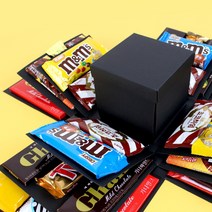 서프라이즈 폭발 선물상자 발렌타인데이 초코렛 과자 상자, 블랙, 01.고정문구