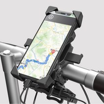 자전거 전동킥보드 스마트폰 원터치 고프로 보조배터리 4 ~ 6.5인치 유모차 바이크 악세사리 라이딩 전기자전거 휴대폰 고정 용품, 보조배터리 장착형 거치대