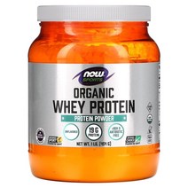 나우푸드 스포츠 유기농 유청 단백질 천연 무맛 454g (1lb) 웨이프로틴 류신 빠른 흡수 헬스보충제 근육 성장 회복 체중 관리