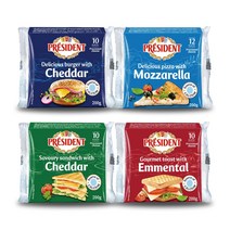 프레지덩 슬라이스 치즈 200g x 4, 체다샌드위치슬라이스