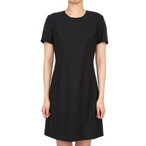 [띠어리] 시스 H0101632 001 여자 울 반팔 미니 원피스
