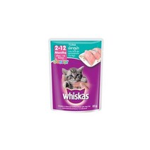 정품 위스카스 주니어 참치 파우치 80g 고양이 습식사료, 1개
