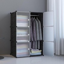 JHT570907원룸 수납장(4칸)(75x111cm) DIY 옷장 선반 장롱 조립식