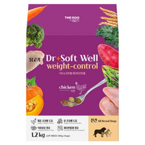 더독 강아지 전연령용 닥터소프트 웰 웨이트 컨트롤 사료, 10개, 1.2kg
