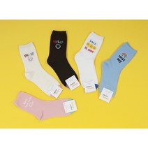 라나네 양말가게 데일리삭스 패턴 학생 면 스마일데이양말