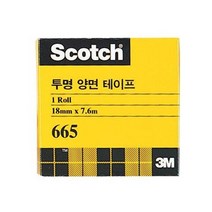 3M 투명 양면 테이프 리필 18x7.6m 2개 멀티탭고정 공업용양면테이프