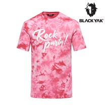 블랙야크 공용 M비숍 오버핏 반팔 라운드 티셔츠 핑크 1BYTSM0906