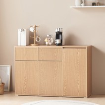 제이미 1200 다용도 수납장 정수기 홈카페 사무실 탕비실 보조 팬트리 정리, 오크