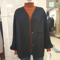 블루페페 부평점 매장 행사가.. 모 케시미어 블랜딩 노카라 자켓 가디건 걸치듯 편하게 입어요