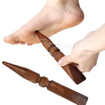고급 우드 마사지스틱 대형 1P (지압봉 경락도 발바닥 손바닥 발지압 발마사지스틱), 대21.5cm