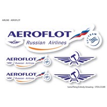 STEA 세계 항공사 로고 스티커SET 스티커, 20 AEROFLOT