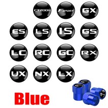 렉서스 CT200h F 스포츠 ES 용 자동차 밸브 캡 금속 합금 로드 산악자전거 타이어 먼지 보호 커버 액세서, 05 파란_08 For LC