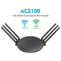 와이파이 증폭기 공유기 인터넷 Wavlink-AC3000/2100/1200 기가비트 무선 라우터 범위 확장기 5Ghz 2.4G 리피터 고성능 안테나 설정, AU Plug_AC2100