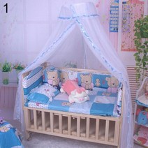 침대캐노피 모기장 침대커튼 가리개 여자아이방꾸미기 공주 170x470cm 돔 침대 커튼 아기 캐노피 그물 모기, 01 파란