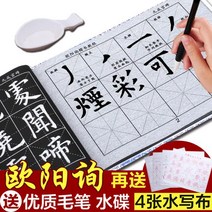 구양순 체 무한 반복 물로 쓰는 한자 서예 연습 세트