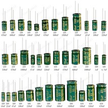 슈퍼 캐패시터 810Pcs 36 값 알루미늄 전해 커패시터 세트 10V63V 1 미크로포맷1500 미크로포맷 모듬 된 키, 한개옵션0
