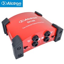 다이렉트 박스 DI 기타 녹음 및 무대 공연 위한 alctron di120 2채널 di, 실버 색상
