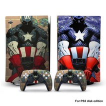 호환 PS5 디스크 에디션 콘솔 2개의 컨트롤러 커버 액세서리를 독극물 스파이더맨 광대 비, 1 건, Ps5dg-0358