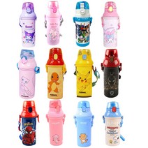 초등학교 어깨끈 물통 물병 어린이 유치원 산리오 시나모롤 마이멜로디 포켓몬, 아이언맨480ml