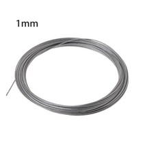 새로운 304 스테인레스 스틸 와이어 로프 부드러운 낚시 리프팅 케이블 빨랫줄, 1mm, 1개