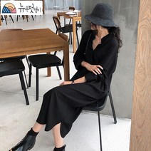 뉴욕멋쟁이 심플리 차이나넥 셔츠원피스