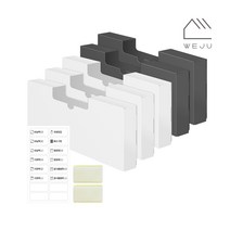 [위주]비닐봉투 씽크대 서랍 정리함(대) 5개 풀세트, 화이트, 1개