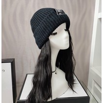 가발모자 물결 롱 메쉬 비니가발, M（56-58cm）개, F.블랙물결패턴