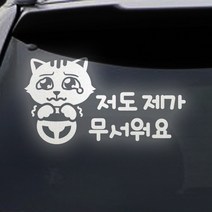 트웬티팩토리 저도제가무서워요 초보운전스티커, 반사지시트지